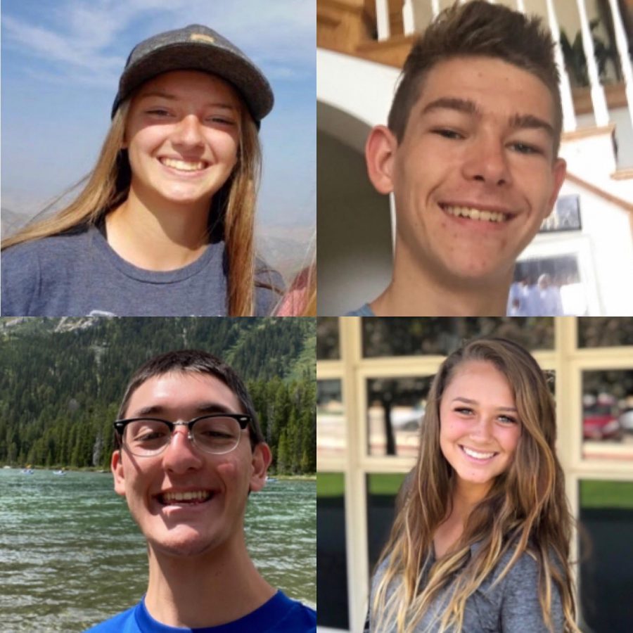 Mountain View students Tess Robinson (top left), Braxton Hornberger (top right), Collin North (bottom left), and Kaia Hathaway (bottom right).