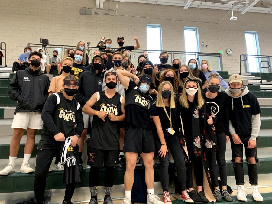 The Bruin Crazies support their volleyball team at the 5A State Championship (Nov 2020)