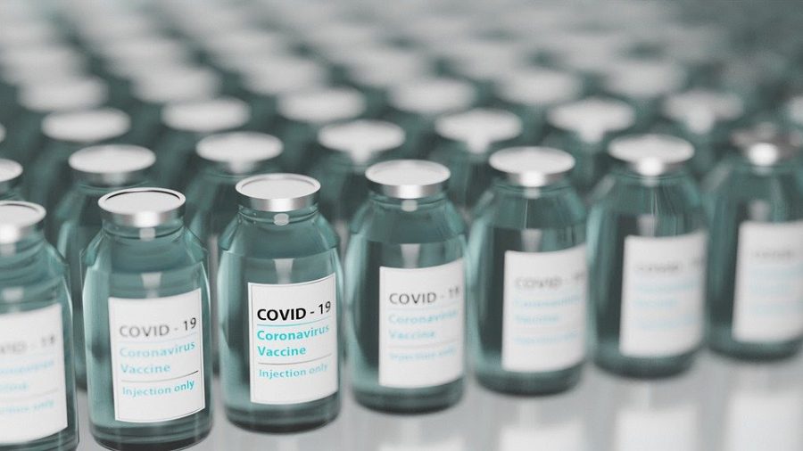 Vials of the COVID-19 vaccine are ready to be distributed.
