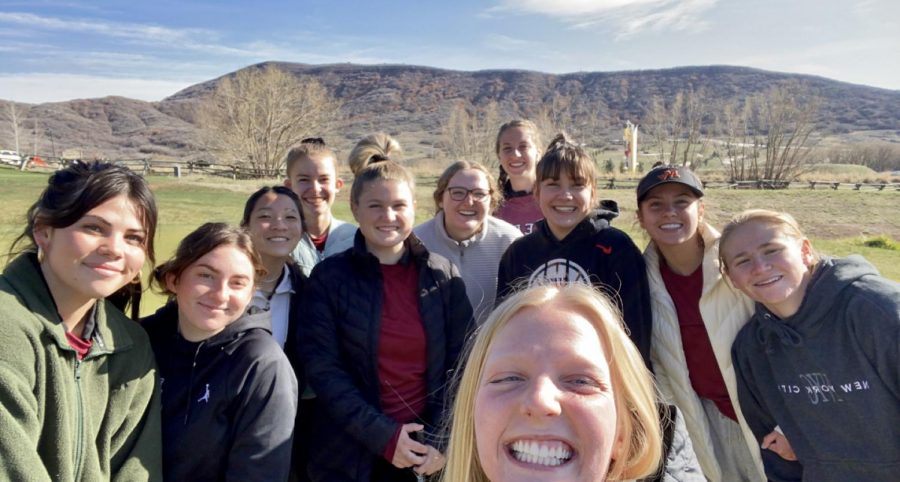 The Girls Golf Team competing at the Soldier Hollow Tournament.