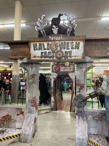 “Halloween Factory” display is ready to greet you when you first enter.