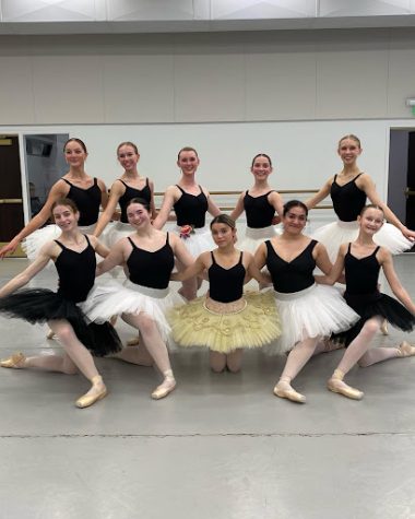 Ballet West Academy Levels 6-8 celebrate 2/22/22 by wearing tutus.