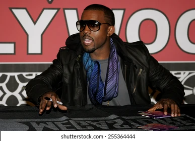 Kanye West speaking with marker in hand, image from shutterstock.com